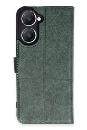 Vivo Y18 Kılıf Trend S Plus Kapaklı Kılıf - Yeşil-(5796)