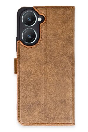 Vivo Y18 Kılıf Trend S Plus Kapaklı Kılıf - Taba-(5796)