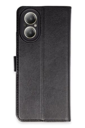 Realme 12 Lite Kılıf Trend S Plus Kapaklı Kılıf - Siyah-(5796)