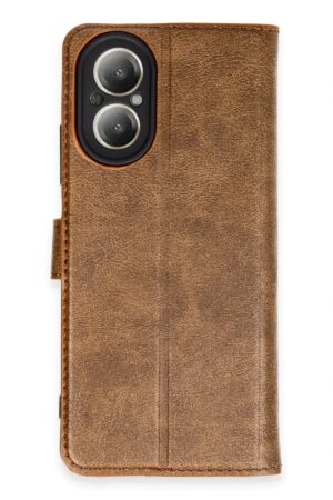 Realme 12 Lite Kılıf Trend S Plus Kapaklı Kılıf - Taba-(5796)