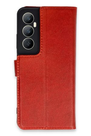 Realme C65 Kılıf Trend S Plus Kapaklı Kılıf - Kırmızı-(5796)