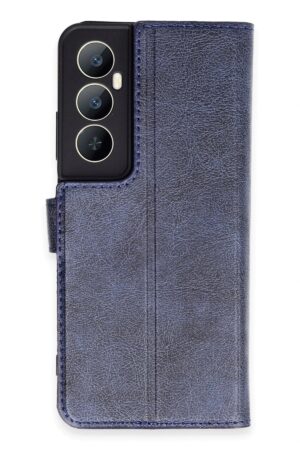 Realme C65 Kılıf Trend S Plus Kapaklı Kılıf - Lacivert-(5796)