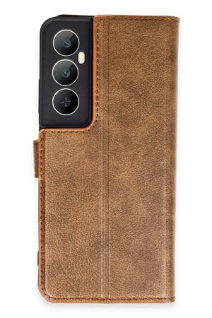 Realme C65 Kılıf Trend S Plus Kapaklı Kılıf - Taba-(5796)