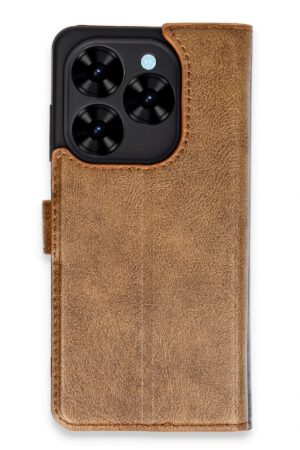 Tecno Spark Go 2024 Kılıf Trend S Plus Kapaklı Kılıf - Taba-(5796)