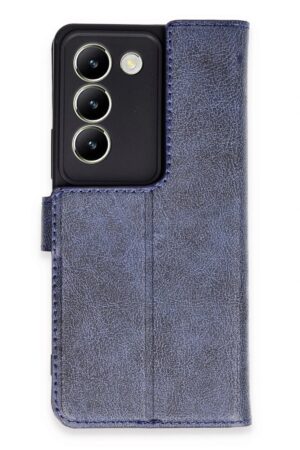 Vivo V30 Lite 4G Kılıf Trend S Plus Kapaklı Kılıf - Lacivert-(5796)