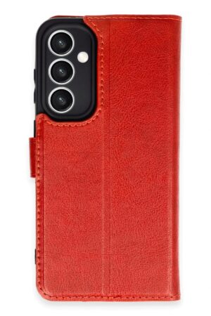 Samsung Galaxy S23 FE Kılıf Trend S Plus Kapaklı Kılıf - Kırmızı-(5796)