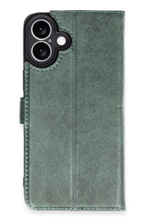 iPhone 16 Kılıf Trend S Plus Kapaklı Kılıf - Yeşil-(5796)