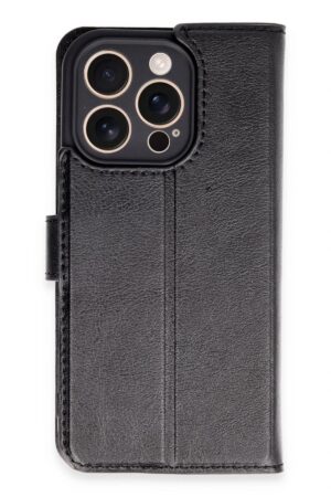 iPhone 16 Pro Kılıf Trend S Plus Kapaklı Kılıf - Siyah-(5796)