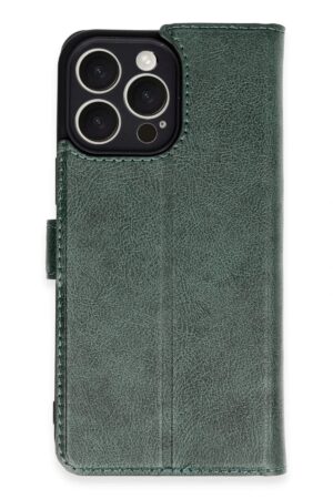 iPhone 16 Pro Max Kılıf Trend S Plus Kapaklı Kılıf - Yeşil-(5796)