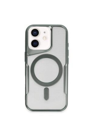 iPhone 11 Kılıf Boyi Magsafe Silikon Kapak - Yeşil-(5796)