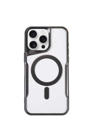 iPhone 11 Pro Max Kılıf Boyi Magsafe Silikon Kapak - Siyah-(5796)