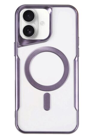 iPhone 16 Kılıf Boyi Magsafe Silikon Kapak - Derin Mor-(5796)
