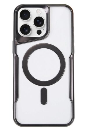 iPhone 16 Pro Kılıf Boyi Magsafe Silikon Kapak - Siyah-(5796)