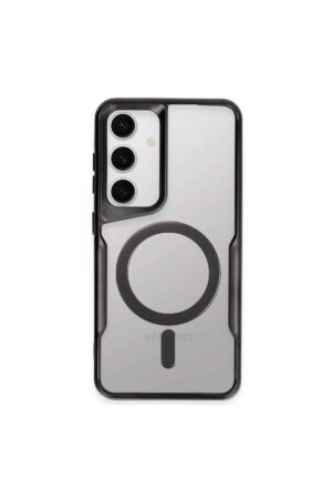 Samsung Galaxy S24 Kılıf Boyi Magsafe Silikon Kapak - Siyah-(5796)