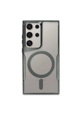 Samsung Galaxy S24 Ultra Kılıf Boyi Magsafe Silikon Kapak - Yeşil-(5796)