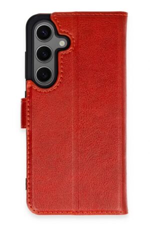 Samsung Galaxy S24 Kılıf Trend S Plus Kapaklı Kılıf - Kırmızı-(5796)