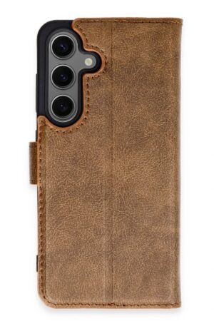 Samsung Galaxy S24 Kılıf Trend S Plus Kapaklı Kılıf - Taba-(5796)