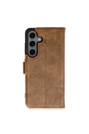 Samsung Galaxy S24 Plus Kılıf Trend S Plus Kapaklı Kılıf - Taba-(5796)