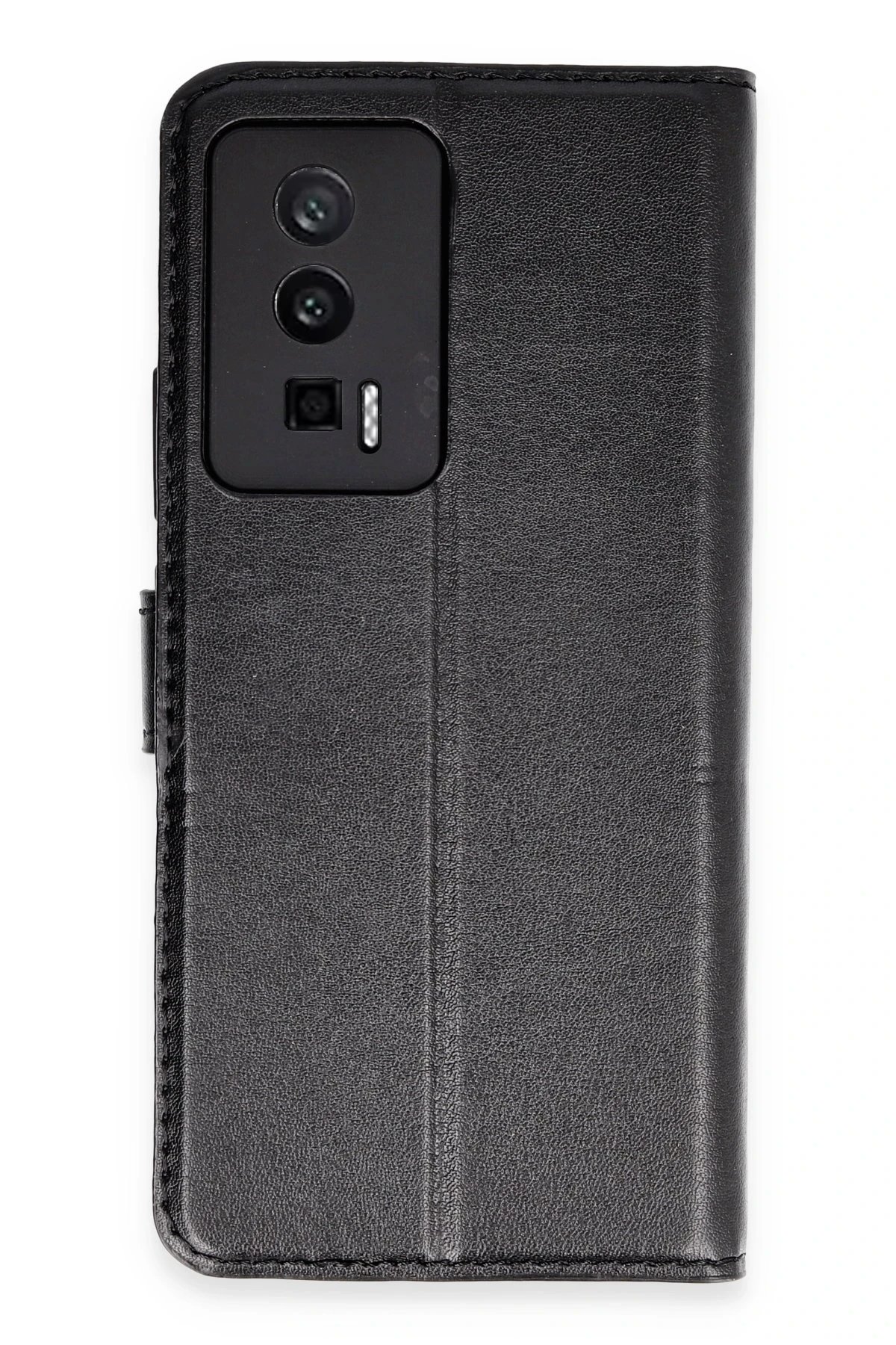 Xiaomi Poco F5 Pro Kılıf Trend S Plus Kapaklı Kılıf - Siyah-(5796)