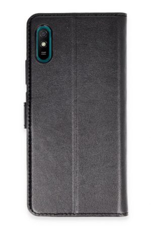 Xiaomi Redmi 9A Kılıf Trend S Plus Kapaklı Kılıf - Siyah-(5796)