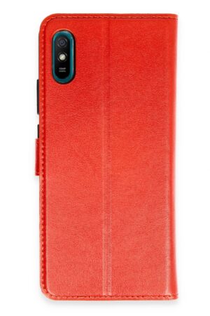 Xiaomi Redmi 9A Kılıf Trend S Plus Kapaklı Kılıf - Kırmızı-(5796)