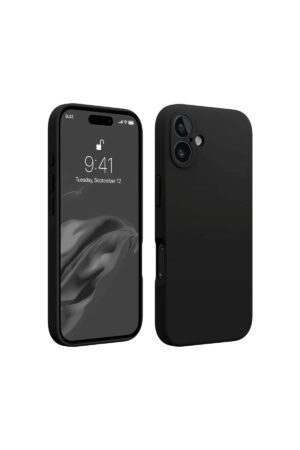 iPhone 16 Plus Kılıf First Silikon - Siyah-(5796)