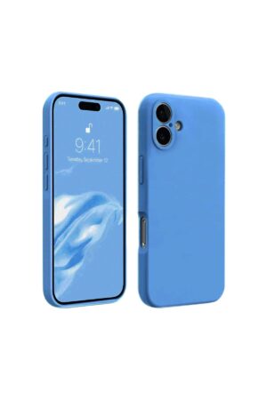 iPhone 16 Plus Kılıf First Silikon - Mavi-(5796)