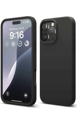 iPhone 16 Pro Max Kılıf First Silikon - Siyah-(5796)