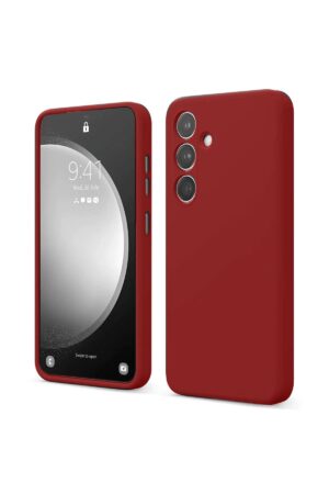 Samsung Galaxy S24 FE Kılıf First Silikon - Kırmızı-(5796)