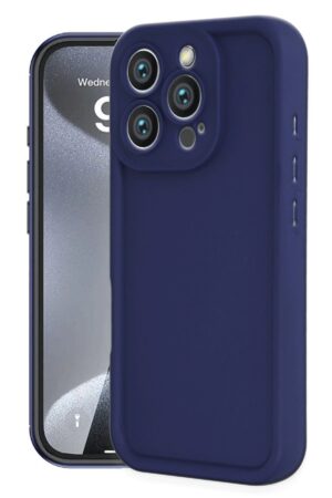 iPhone 16 Pro Kılıf Viera Silikon - Lacivert-(5796)