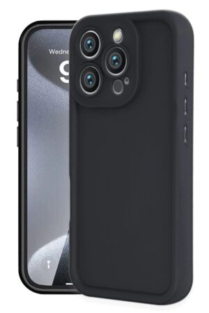 iPhone 16 Pro Max Kılıf Viera Silikon - Siyah-(5796)