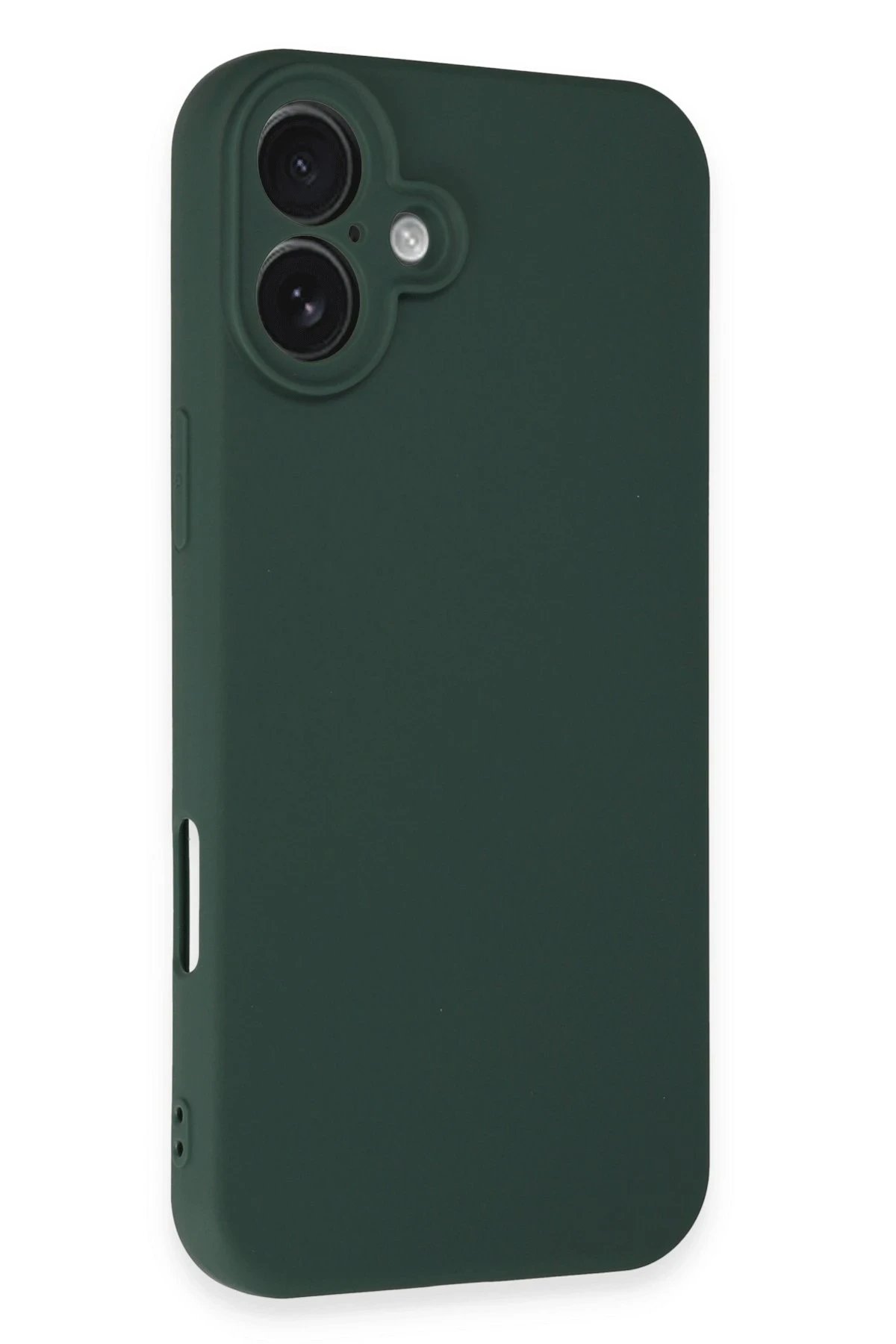 iPhone 16 Plus Kılıf Nano içi Kadife Silikon - Koyu Yeşil-(5796) - Görsel 2