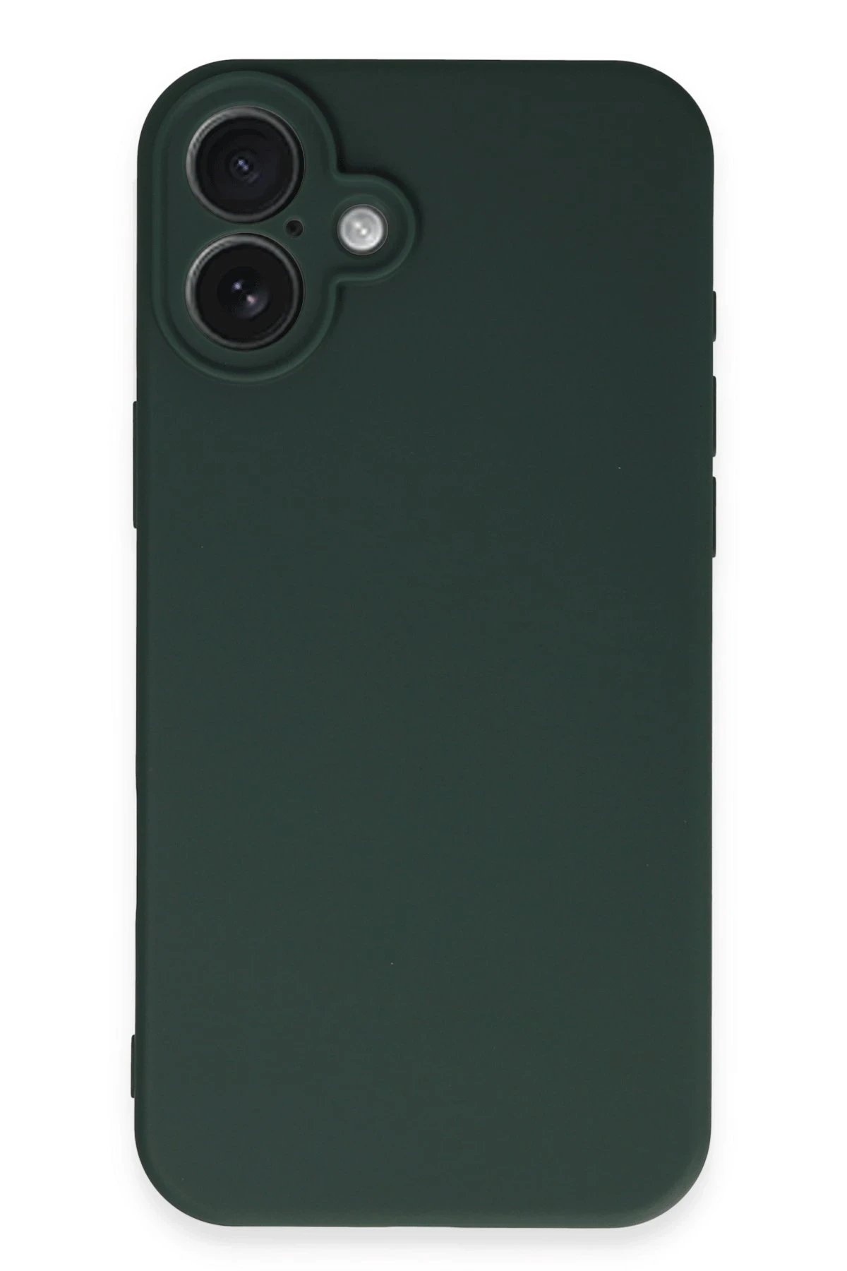iPhone 16 Plus Kılıf Nano içi Kadife Silikon - Koyu Yeşil-(5796) - Görsel 4