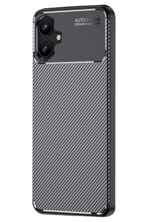 Samsung Galaxy A06 Kılıf Auto Focus Karbon Kapak - Siyah-(5796)