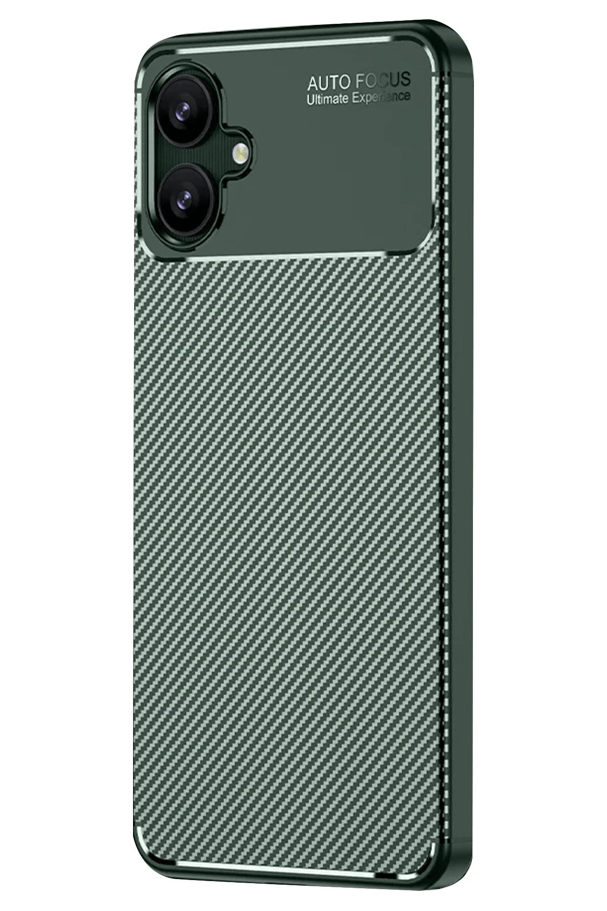 Samsung Galaxy A06 Kılıf Auto Focus Karbon Kapak - Koyu Yeşil-(5796) - Görsel 2