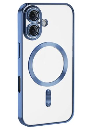 iPhone 16 Kılıf Kross Magneticsafe Kapak - Mavi-(5796)