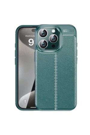 iPhone 16 Pro Kılıf Auto Focus Kapak - Koyu Yeşil-(5796)