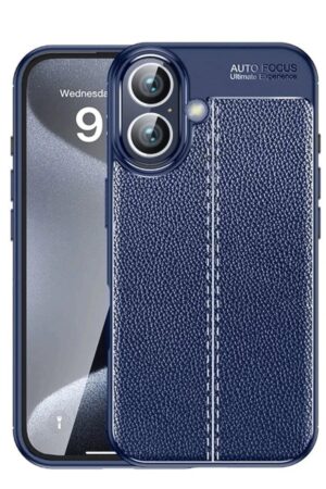 iPhone 16 Plus Kılıf Auto Focus Kapak - Lacivert-(5796)