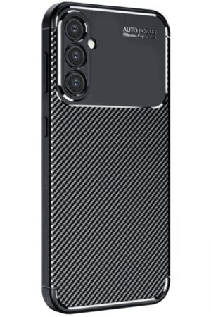Samsung Galaxy A16 5G Kılıf Auto Focus Karbon Kapak - Siyah-(5796)