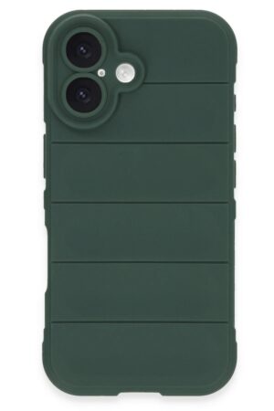 iPhone 16 Plus Kılıf Optimum Silikon - Koyu Yeşil-(5796)
