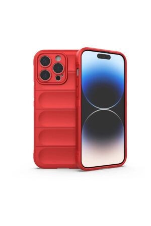 iPhone 16 Pro Kılıf Optimum Silikon - Kırmızı-(5796)