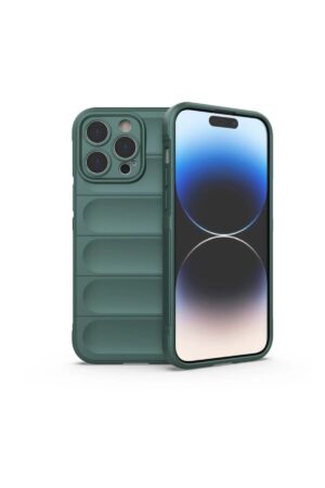 iPhone 16 Pro Max Kılıf Optimum Silikon - Koyu Yeşil-(5796)