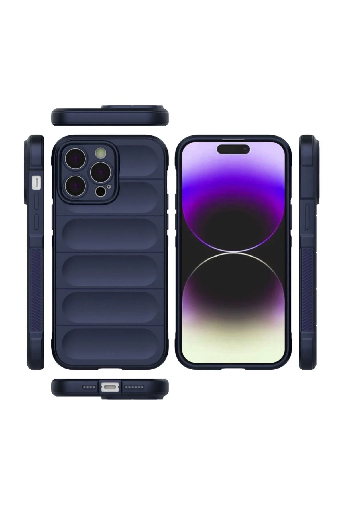 iPhone 16 Pro Max Kılıf Optimum Silikon - Lacivert-(5796) - Görsel 4