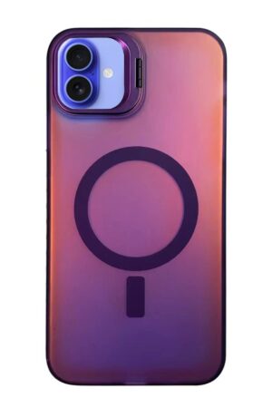 iPhone 16 Plus Kılıf Primera Magsafe Standlı Kapak - Derin Mor-(5796)