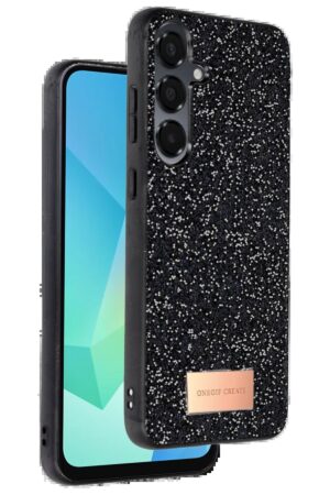 Samsung Galaxy S24 FE Bright Simli Kapak - Siyah-(5796)