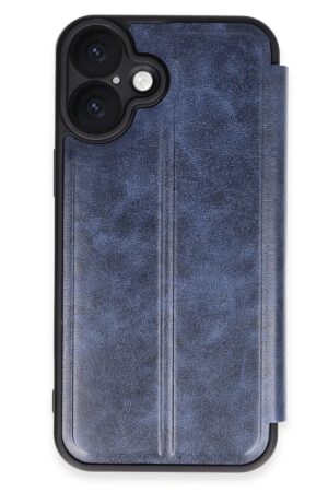 iPhone 16 Kılıf Flip Cover - Lacivert-(5796)