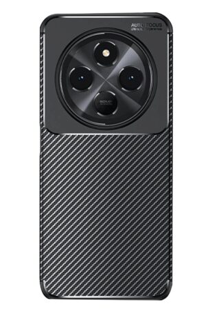 Xiaomi Redmi 14C Kılıf Auto Focus Karbon Kapak - Siyah-(5796)