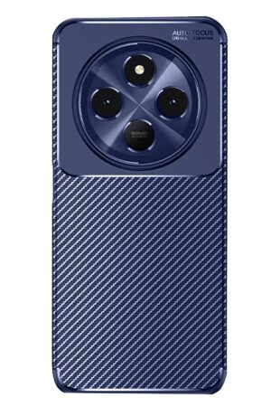 Xiaomi Redmi 14C Kılıf Auto Focus Karbon Kapak - Lacivert-(5796)