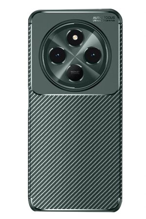 Xiaomi Redmi 14C Kılıf Auto Focus Karbon Kapak - Koyu Yeşil-(5796)