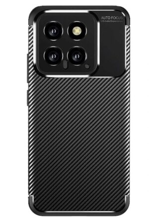 Xiaomi Mi 14T Kılıf Auto Focus Karbon Kapak - Siyah-(5796)